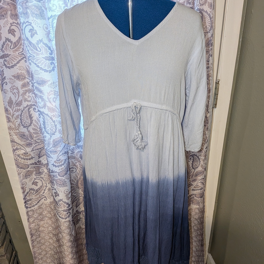 Blue and White Ombre Dress
